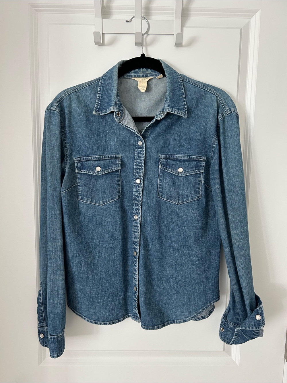Vintage 90s J.Crew Denim Shirt 1990s J. Crew Size 4